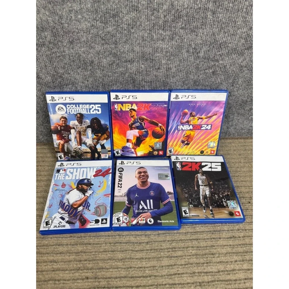 PS5 Sports Game Lot College Football 25 NBA 2K25 2K24 2K23 MLB Show 24 FIFA 22